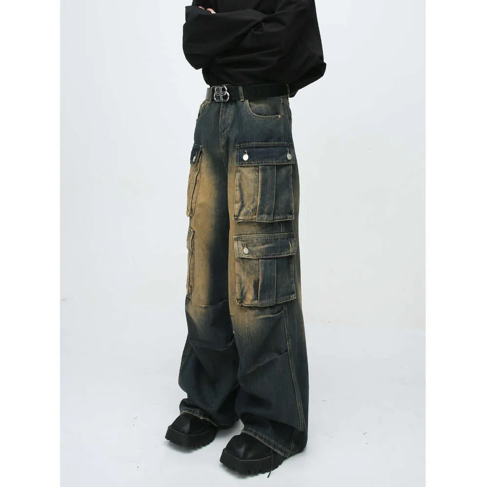 mtlclothesメンズウェア| 2023季節の新製品アメリカンオールドデザイン感覚ワークウェアジーンズの男性のためのジーンズ