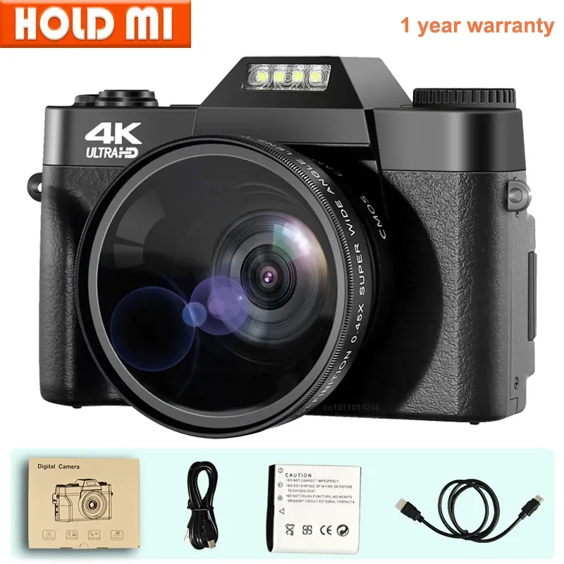 Accessori Camera digitale 48MP 4K Camera da vlogging VLogging per YouTube 60FPS Focus automatica 16x fotocamera per videocamera zoom Nuova fotocamera di registrazione