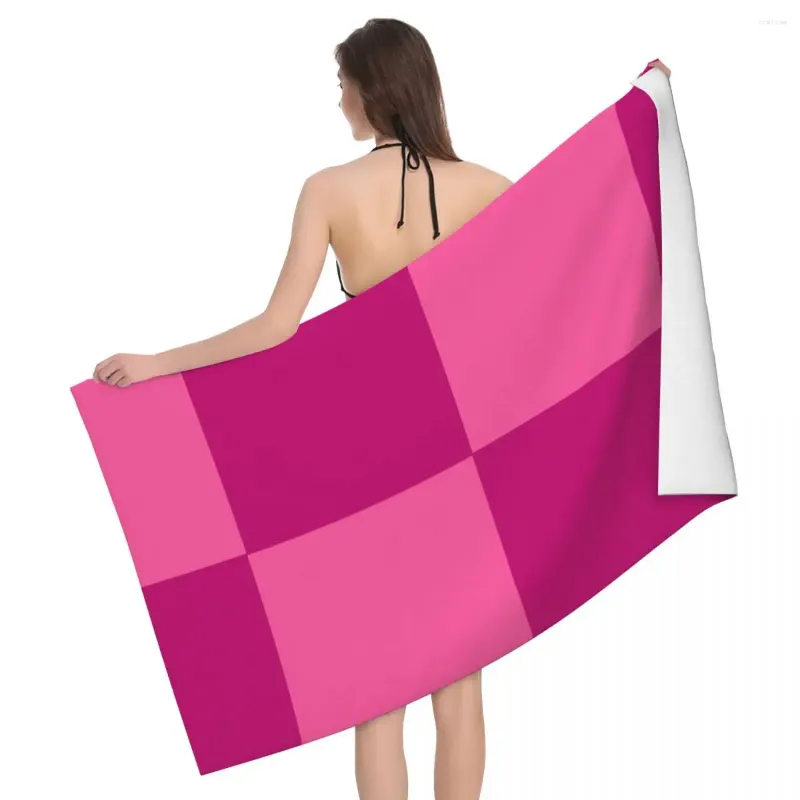 Serviette rose fond de plage serviettes de plage piscine grande sable microfibre sans microfibre sèche rapide de bain léger nager