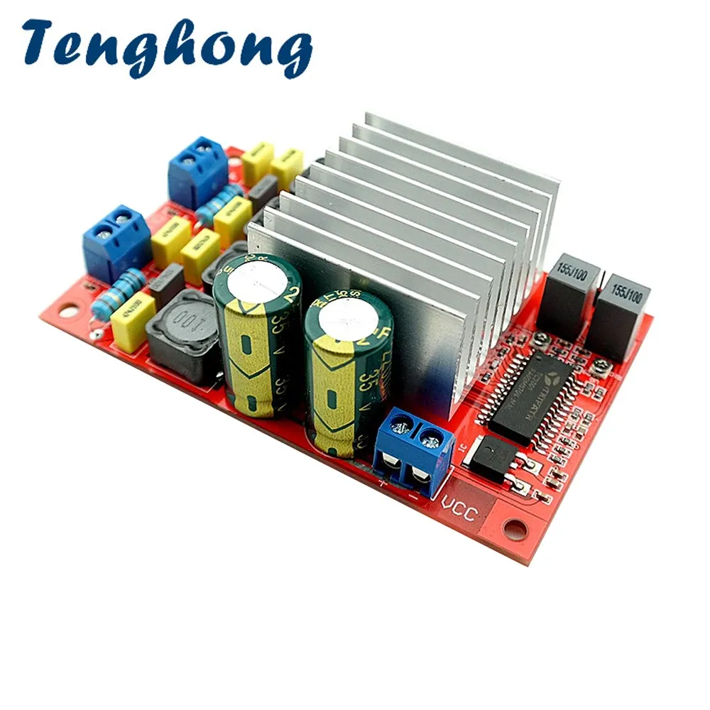 Amplificador TENGHONG TP2050+TC2001 Digital Power Amplifier Board 50Wx2 Classe D Board amplificador de som para orador home theater Audio DIY amp