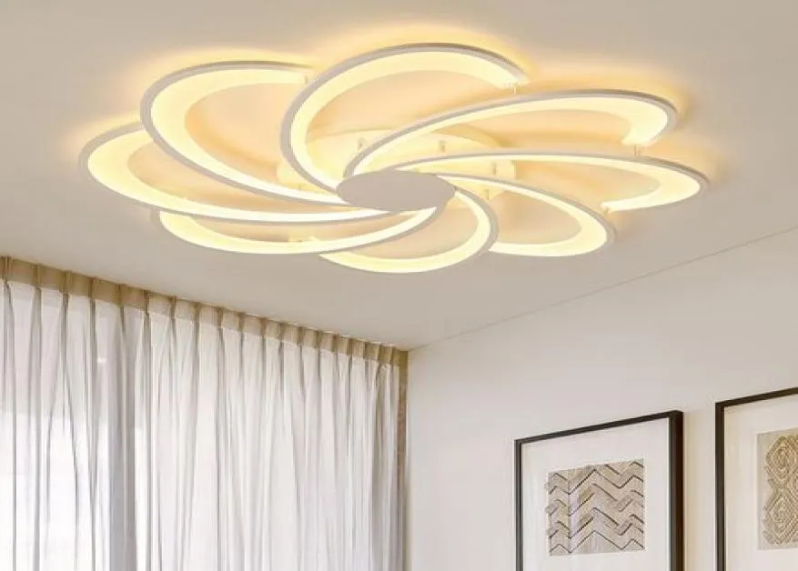 Flores criativas Luzes de teto LED Lâmpadas de teto para sala de estar para sala de estar Lampara Techo Luminárias Myy2138679