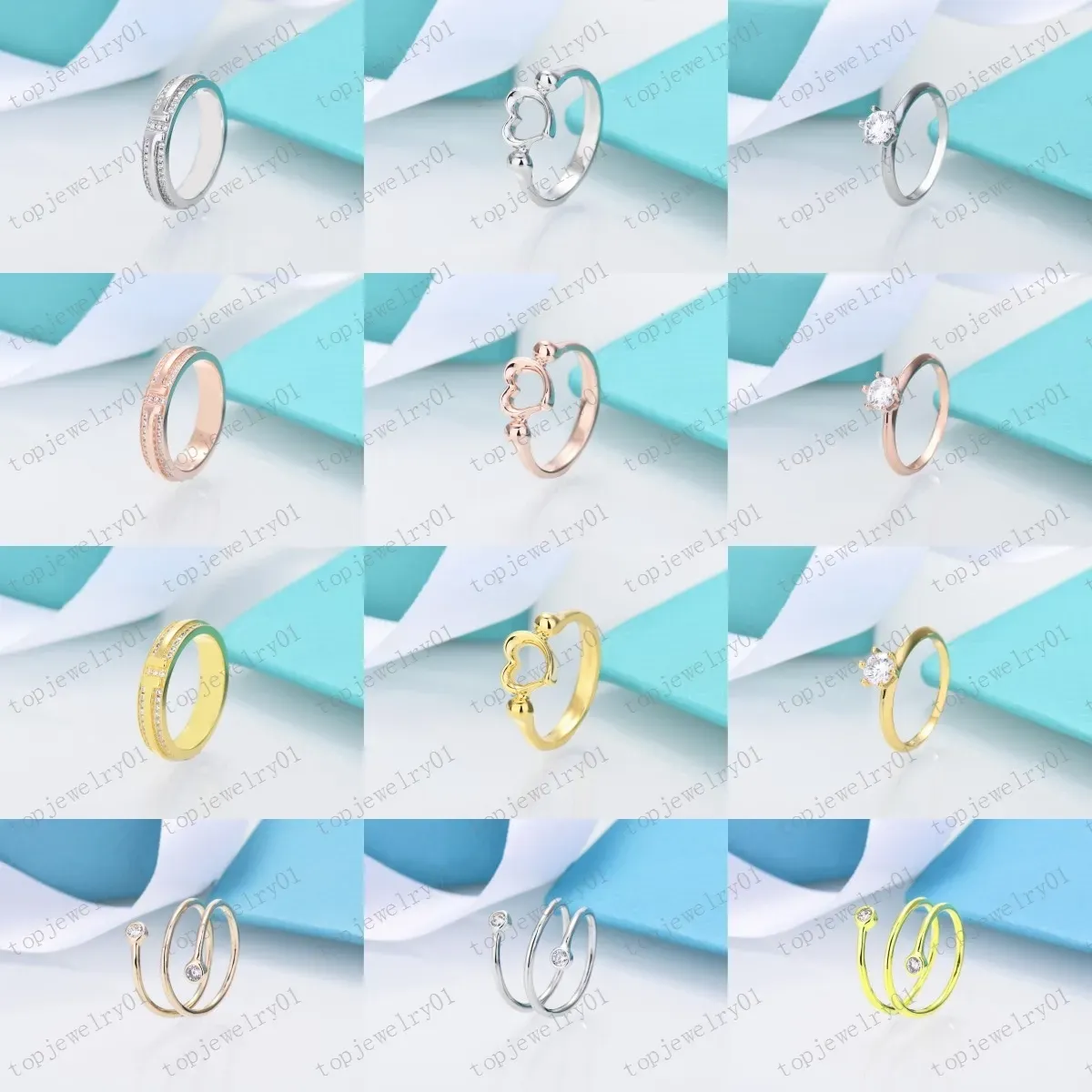 Designer Double T-Shape Ring Simple Spring 925 Sterling Silver Diamond Arrow Ring Classic Woman Luxury Jewellery With Original Bag