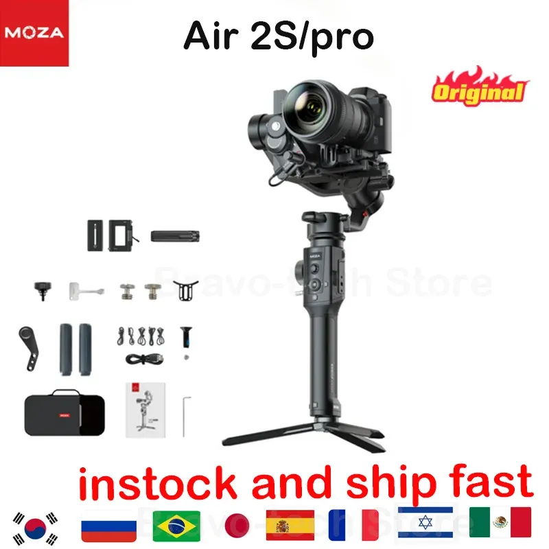 Gimbal Moza Air 2S Camera 3axis stabilisateur de cardan avec micro-wheel intelligent pour les appareils photo sans miroir et DSLR 9lbs