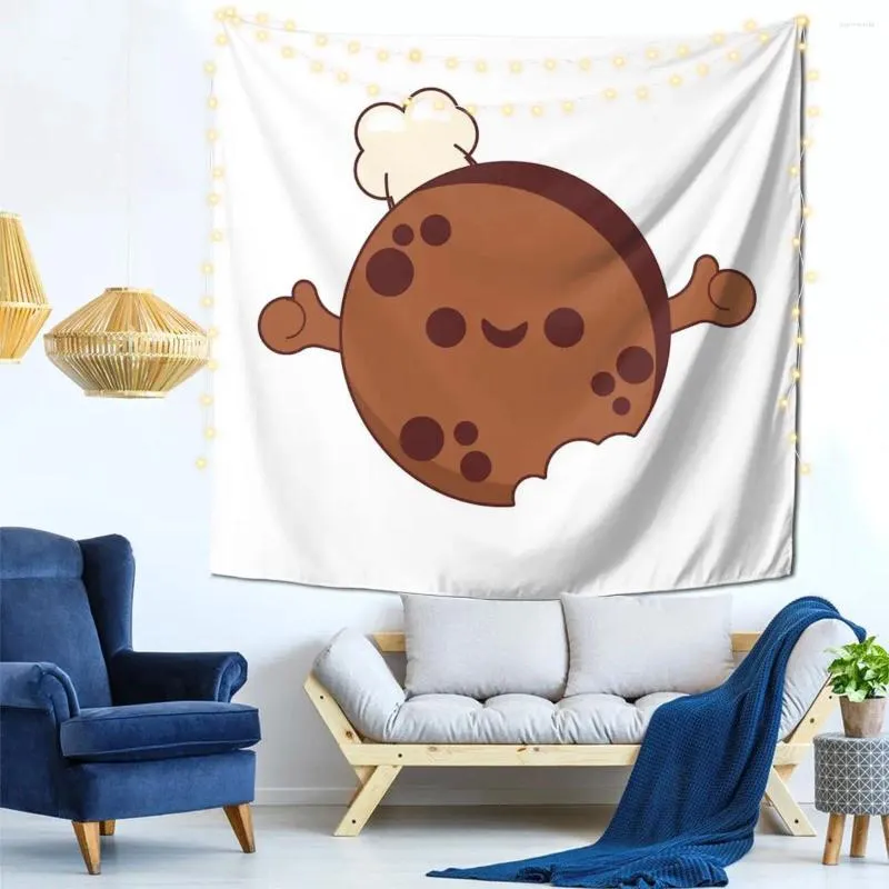 Tapisseries biscuits crumbl décoration murale tapisserie de bureaux intérieurs cadeau de vacances polyester délicate