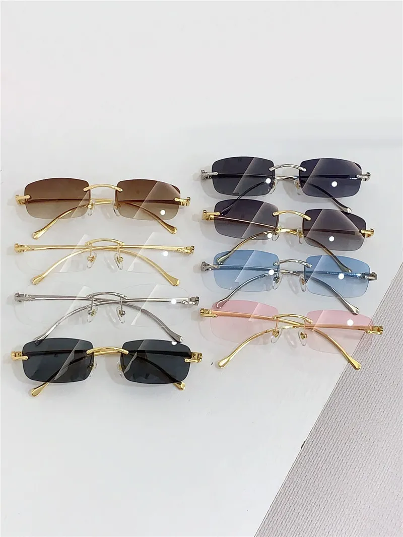 Square Rimless Shades Square Rimless Sunglasses - Metal Frame, UV400 Protection, Versatile ...
