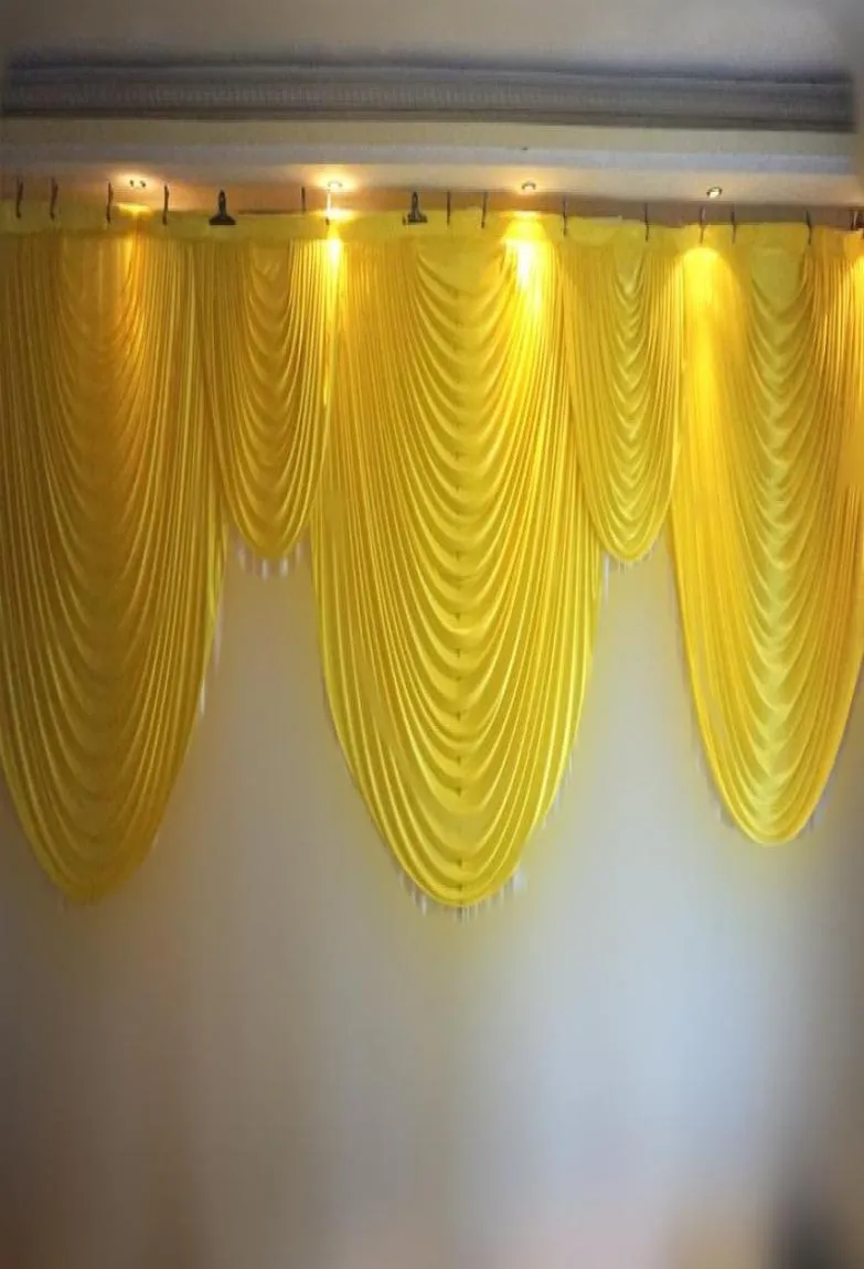 6 м шириной Swags Valance Wedding Stylist Designs Facdrop Party Carben Carpes Stage Stage Performance Decoration1670415