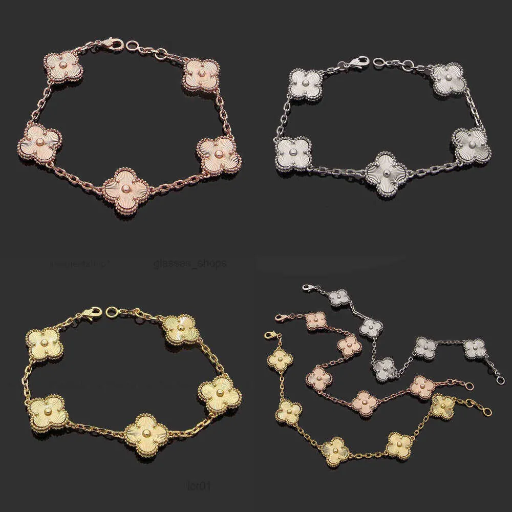 Дизайнерская цепочка звена Браслет четырехлистого Cleef Clover Fashion Fashion Gold Bracelets Jewelry U6 16xw9 Pz1mk 2024