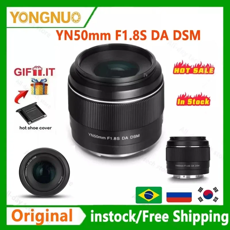 الملحقات yongnuo yn50mm f1.8s da dsm camera عدسة 50 مم F1.8 APSC FOCUS FOCUS