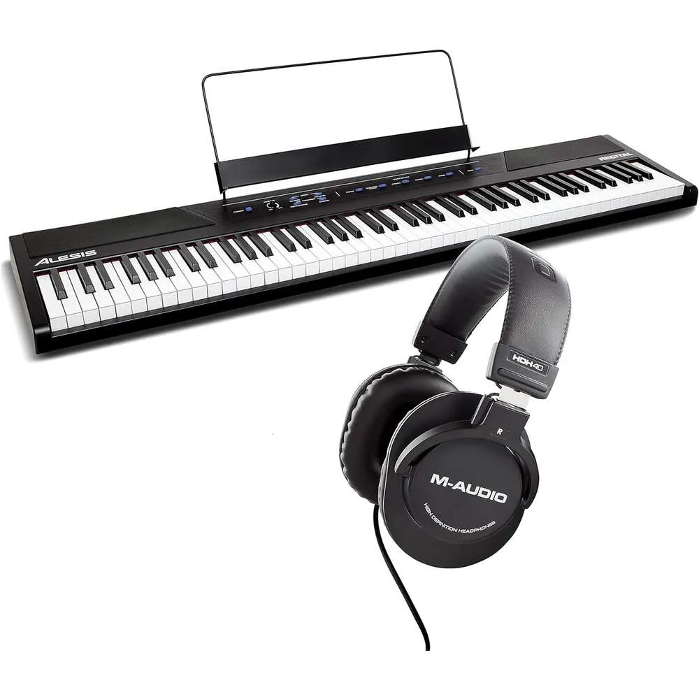 Alesis Crecital 88-ключ для цифровой пианино клавиатуры с полузвещенными клавишами, динамиками 2x20W, 5 голосами, разделенным слоем, режимом урока, FX и уроками фортепиано включены