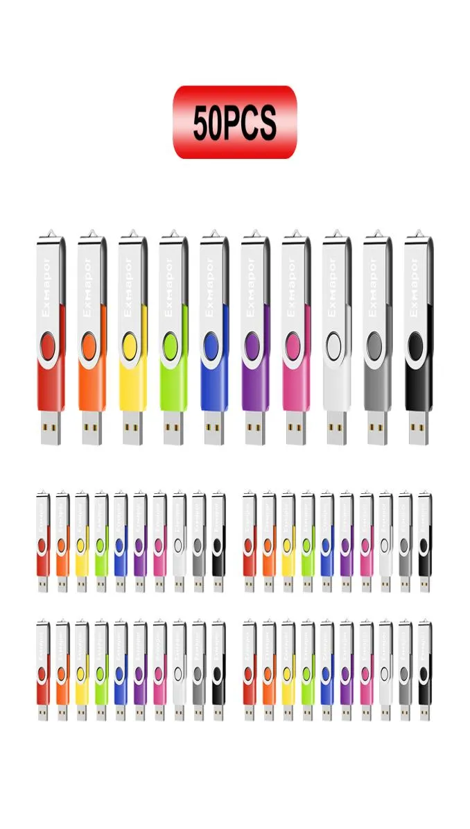 USB Flash Drives USB20 4G 8G 16G 32G 64G Mémoire en vrac Stick Privoi de pouce pivot