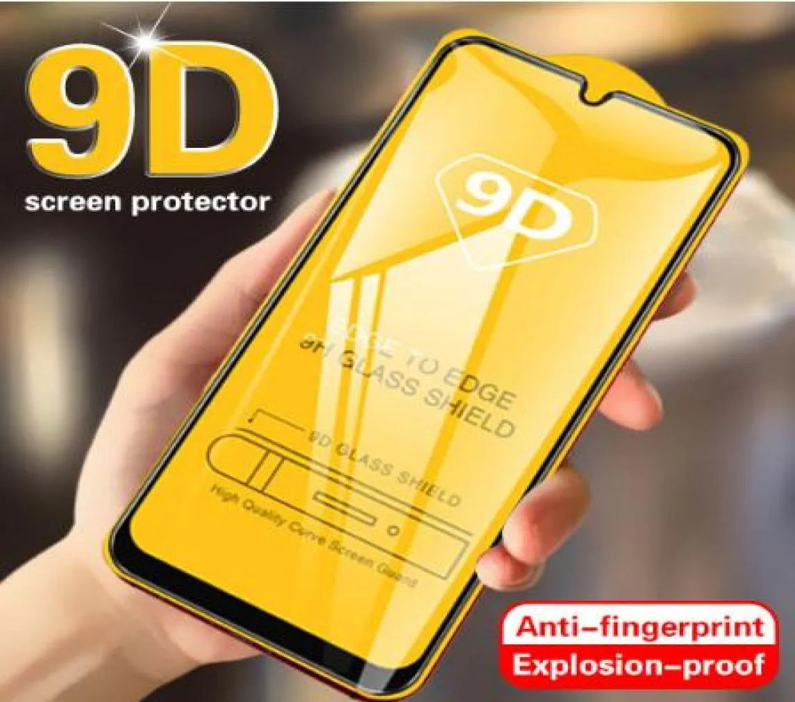 9d gebogen gehard glas op voor Samsung Galaxy A90 A80 A60 A50 A30 A10 schermbeschermer voor Samsung M10 M20 M30 A70 A40 A20 A20 Protec1417470