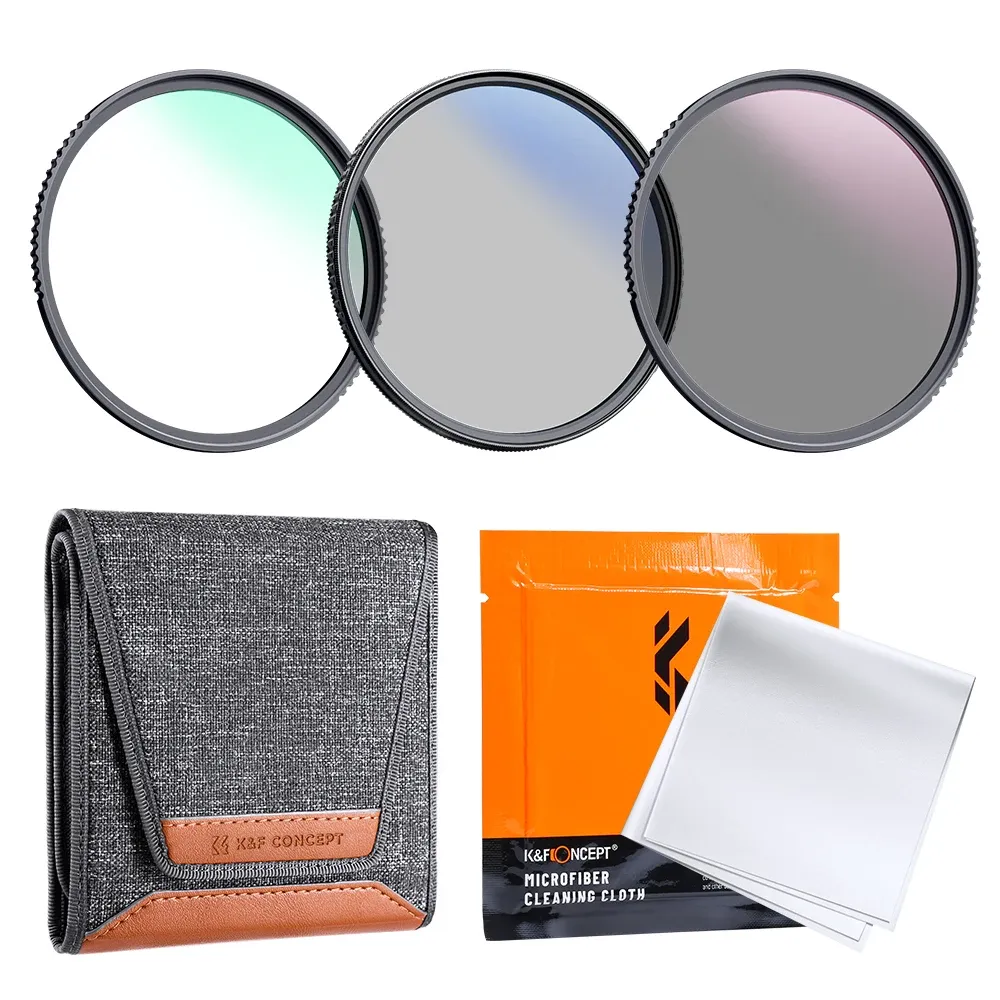 Tillbehör KF -koncept MCUV CPL Polarizer Neutral Density Filter ND4 Len Filter Kit For Camera 37mm 43mm 49mm 52mm 58mm 62mm 67mm 77mm 82mm