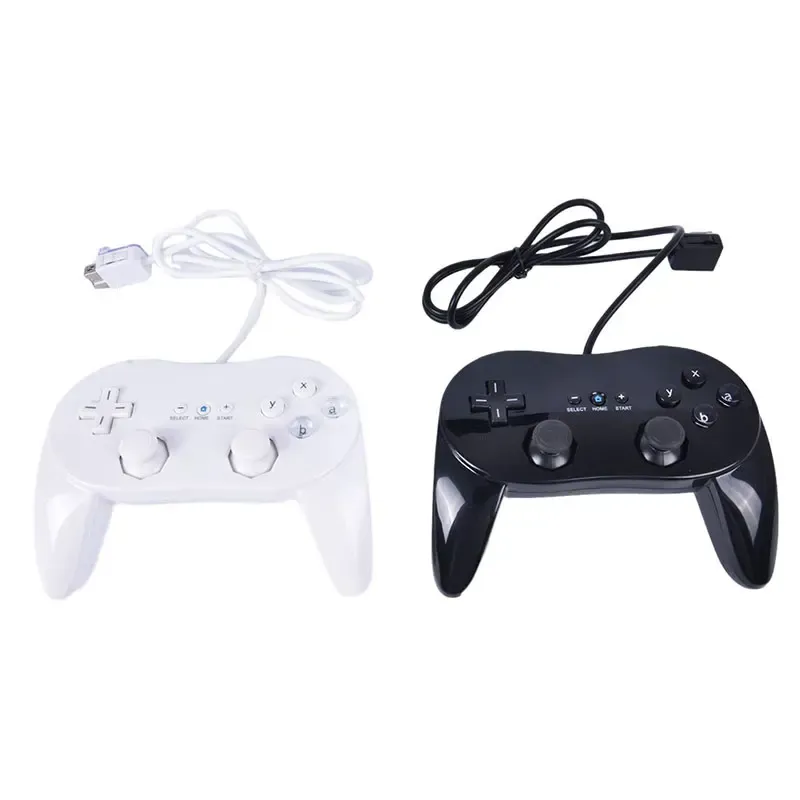 Classic Wired Horn Game Controller Gaming Remote Pro Gamepad Shock Joypad Joystick For Nintendo Wii Second-generation II 2nd WiiPro lowest price on dhgate