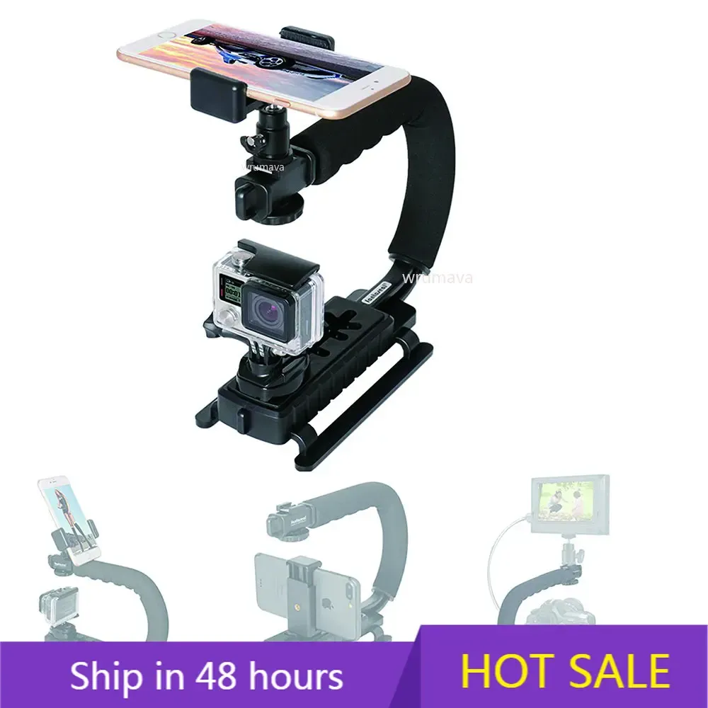 Gimbal 4in1 DSLR Camcorder Smartphone Stabilizer Holder YouTube Vlog Video Rig Mount Fit For GoPro DJI Osmo Action Nikon Canon iPhone iPhone