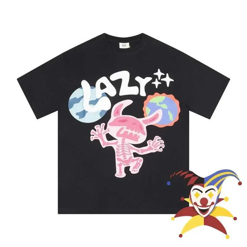 メンズTシャツ壊れた惑星Tシャツ男性女性パフプリントスカルプリントトップTシャツTシャツトップJ240402