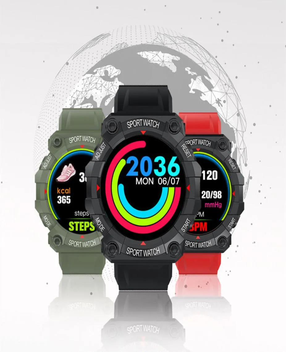 FD68S Smart Watch Wrists Bluetooth Freqüência cardíaca Rastreamento de pressão arterial Monitor de moda de moda Lembra Ultralong Standby Sports8604760