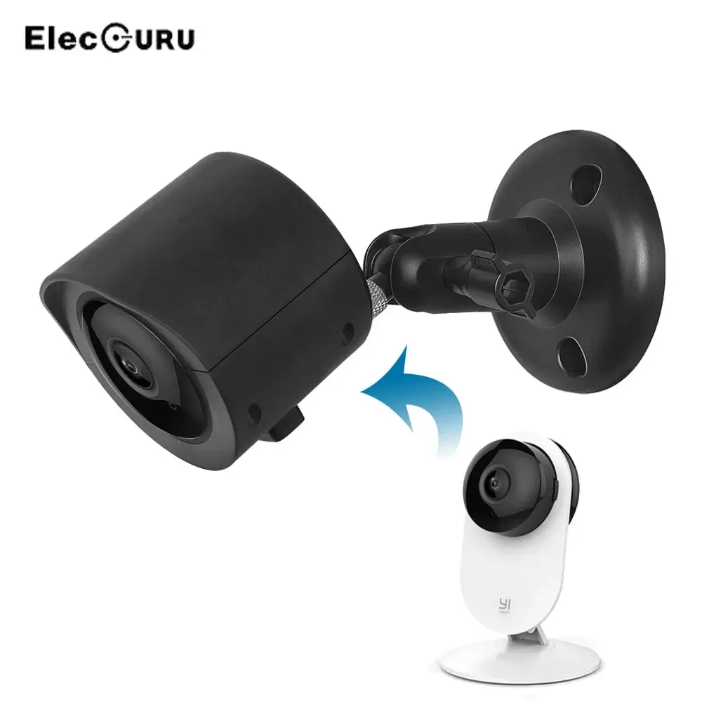 Cameras Yi Home Camera Waterproof Wall Mount Holder Outdoor Adjustable 360 Degree Swivel Bracket with Protective Case for Yi Home Camera