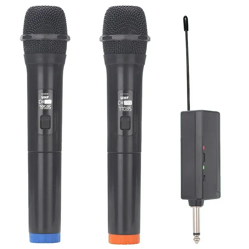 Mikrofony Profesjonalny mikrofon bezprzewodowy 2 w 1 ręczny dynamiczny mikrofon karaoke na spotkania KTV Home KTV śpiew na zewnątrz