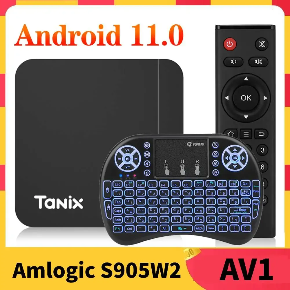 Box Smart TV Box Android 11 Tanix W2 Amlogic S905W2 Android 11.0 Media Player H.265 AV1 Dual WiFi HDR 10+ 2GB16GB SETT TOP BOX 4G64G