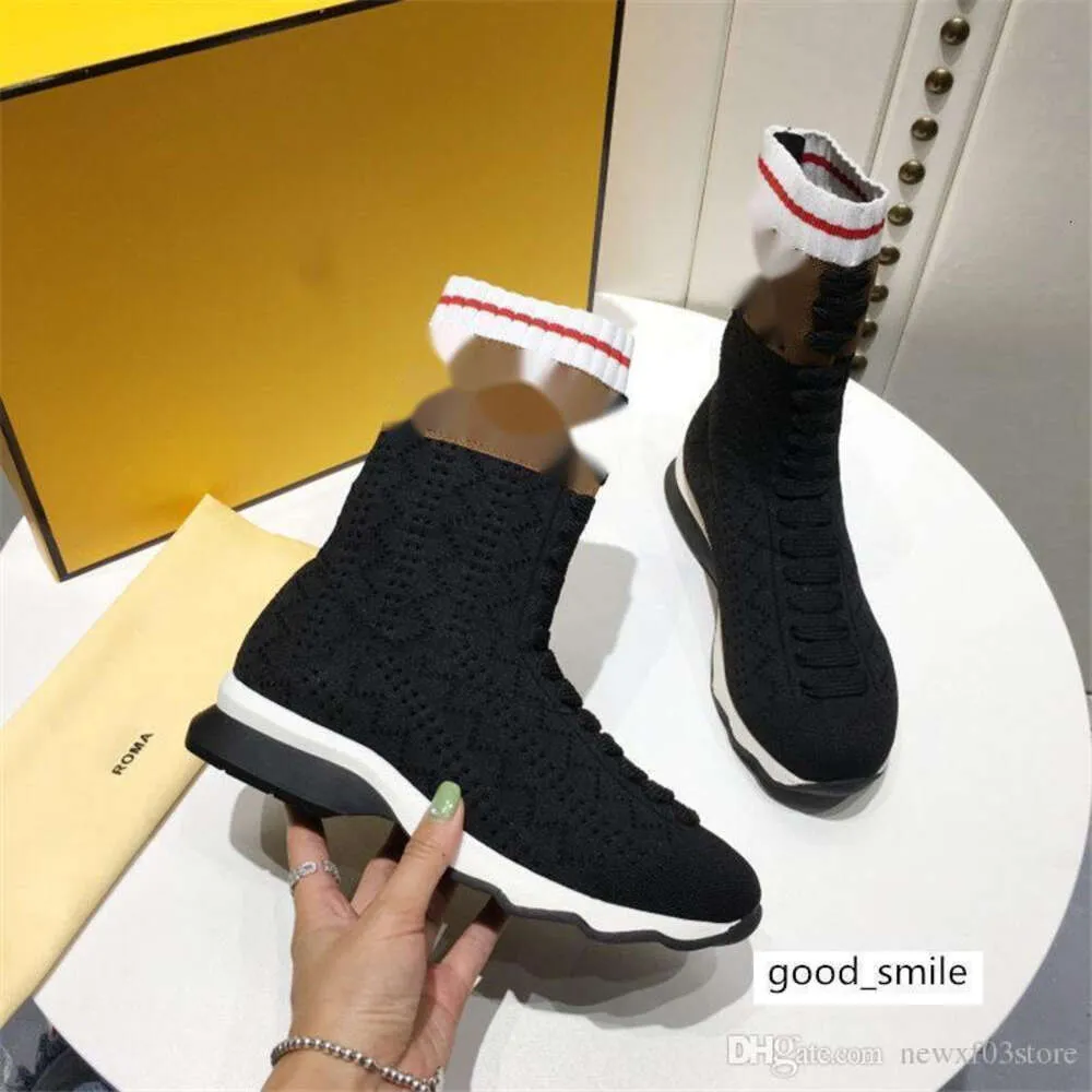 أحذية Rockoko High Top Top Stribed Think Sock Runner Pull On Boots Sneakers