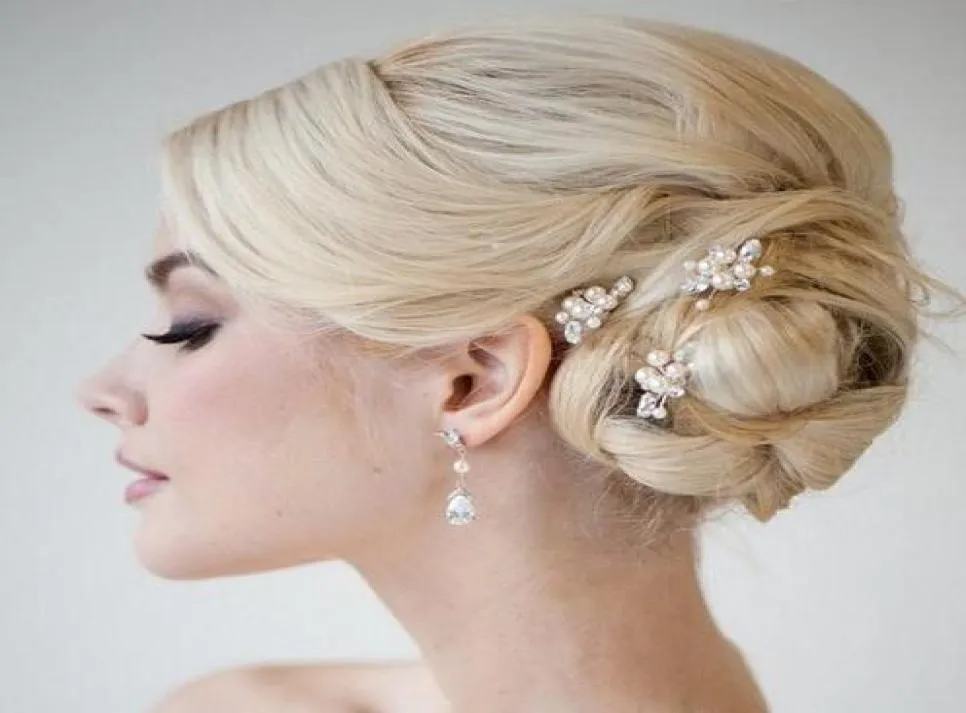 Fashion Bride Headpieces Clip Pearl Hairpin Wedding Bride Akcesoria biżuterii z fabryką biżuterii Direct Whole5228306
