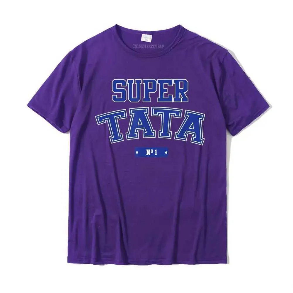 Brand dent T-shirts Round Neck Short Sleeve Pure Cotton Design Tops Tees Group T Shirt Top Quality Mens Funny Mexican Tshirt Super Tata gift for abuelo Mexicano!__MZ23397 purple