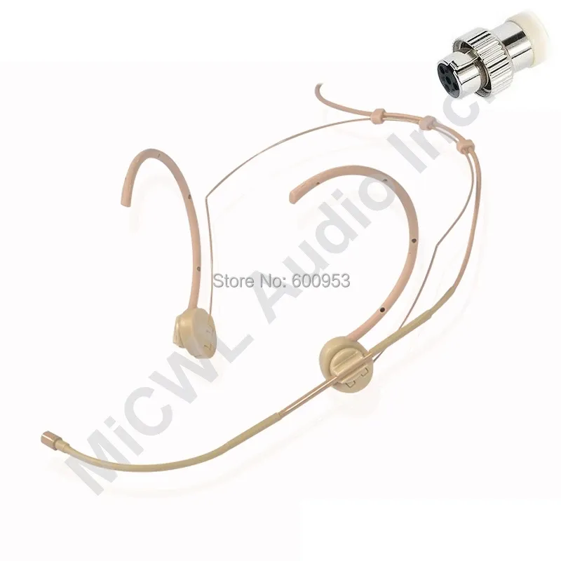 Microfoni a doppio gancio di microfoni microfono auricolare per per perdite mipro wireless radio cinghpack mini xlr 4pin blocco orecchie pieghevoli