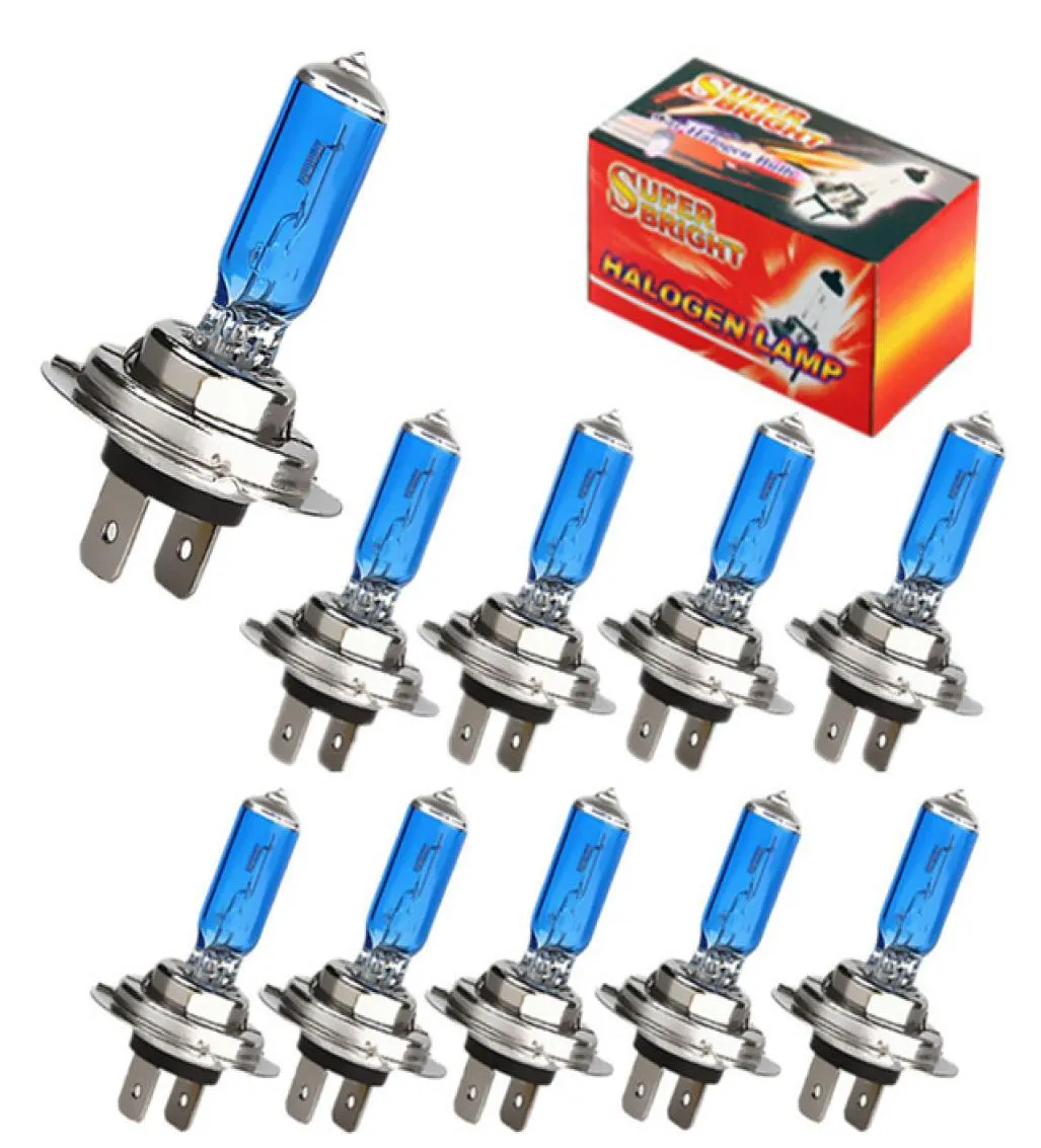 10pcs Halojen Ampuller Süper Parlak H1 H3 H7 H4 H11 HB3 HB4 HB5 9004 9005 9005 9007 BEYAZ SİSTE 12V 55W Araba Kafası Lambası6279697