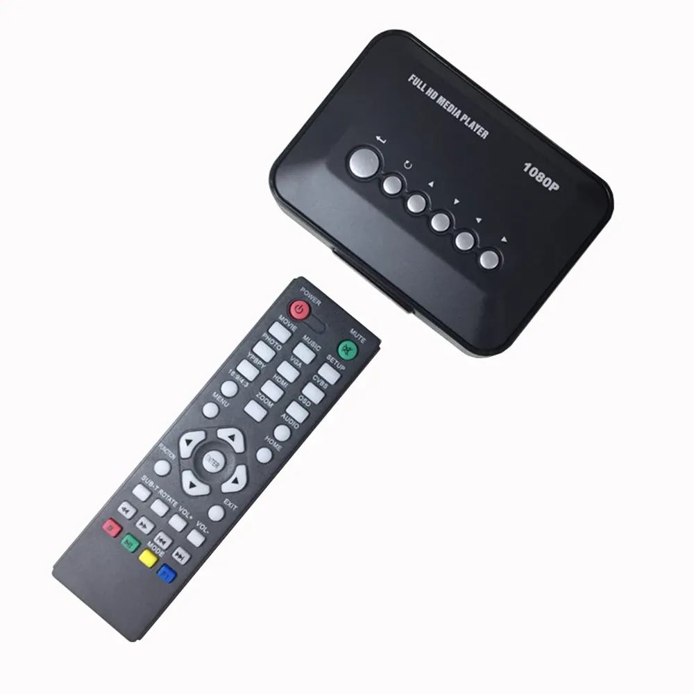 Players 1080p HD Media Player HDMicompatible Multifunktion Hard Disk HD Player SD/MMC TV Videos RMVB Mp3 Multi Media Player Box
