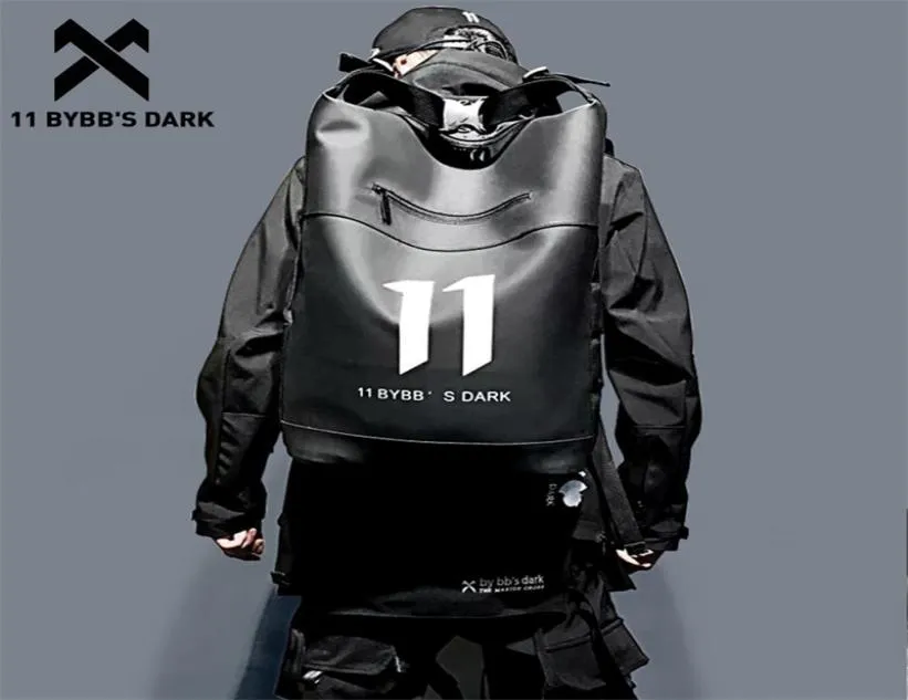 11 BYBB039S Темный хип -хоп водонепроницаемый рюкзак Men Mud Fuction School Compult Sags Male Big Mather Rackpack MEN1610194