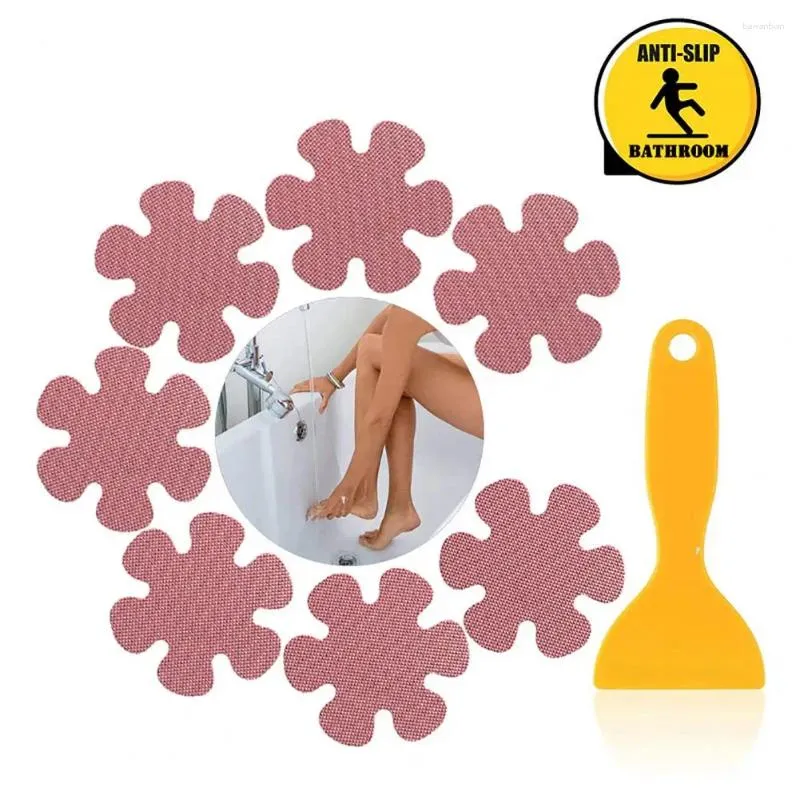 Mattes de bain Autocollants de fleurs colorés baignoires non glissantes autocollants de sécurité imperméables pour baignoires de salle de bain étages de douche