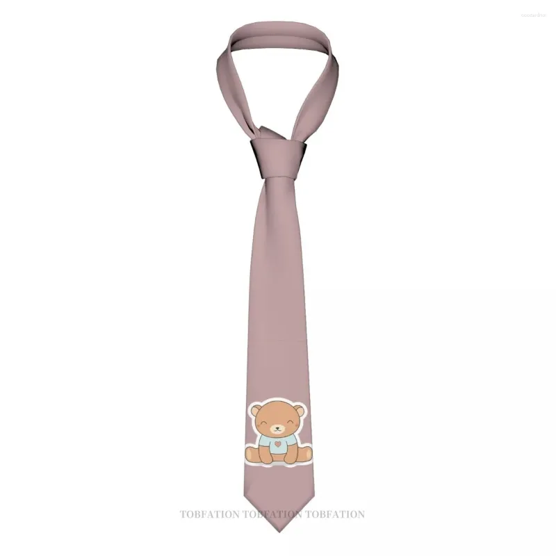 Laço amarra ted tampa rosa ursinho urso casual unissex pescoço tize camisa decoração de camisa estreita listrada slim cravat