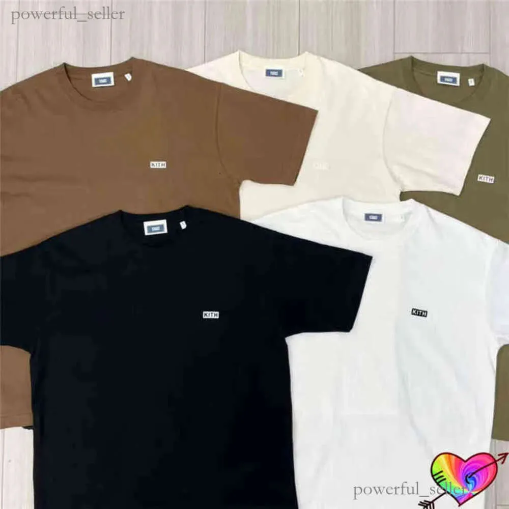 Fem färger Small Kith Tee 2022SS Män Kvinnor Summer Dye Kith T Shirt Högkvalitativ topp Box Fit Short Sleeve 852