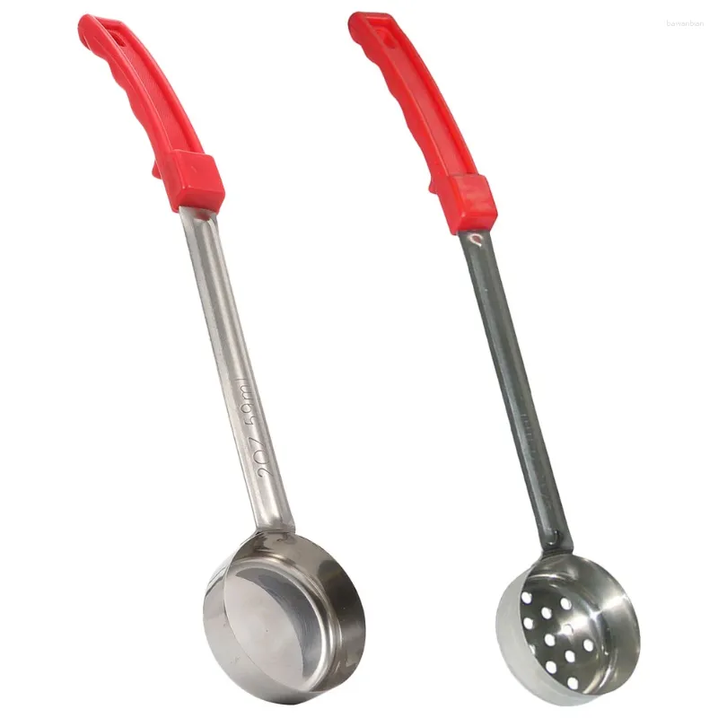 Spoons 2pcs Portion Control Serving Spoon Pizza Sauce Scoop Stainless Steel Spoon(2 Ounce)