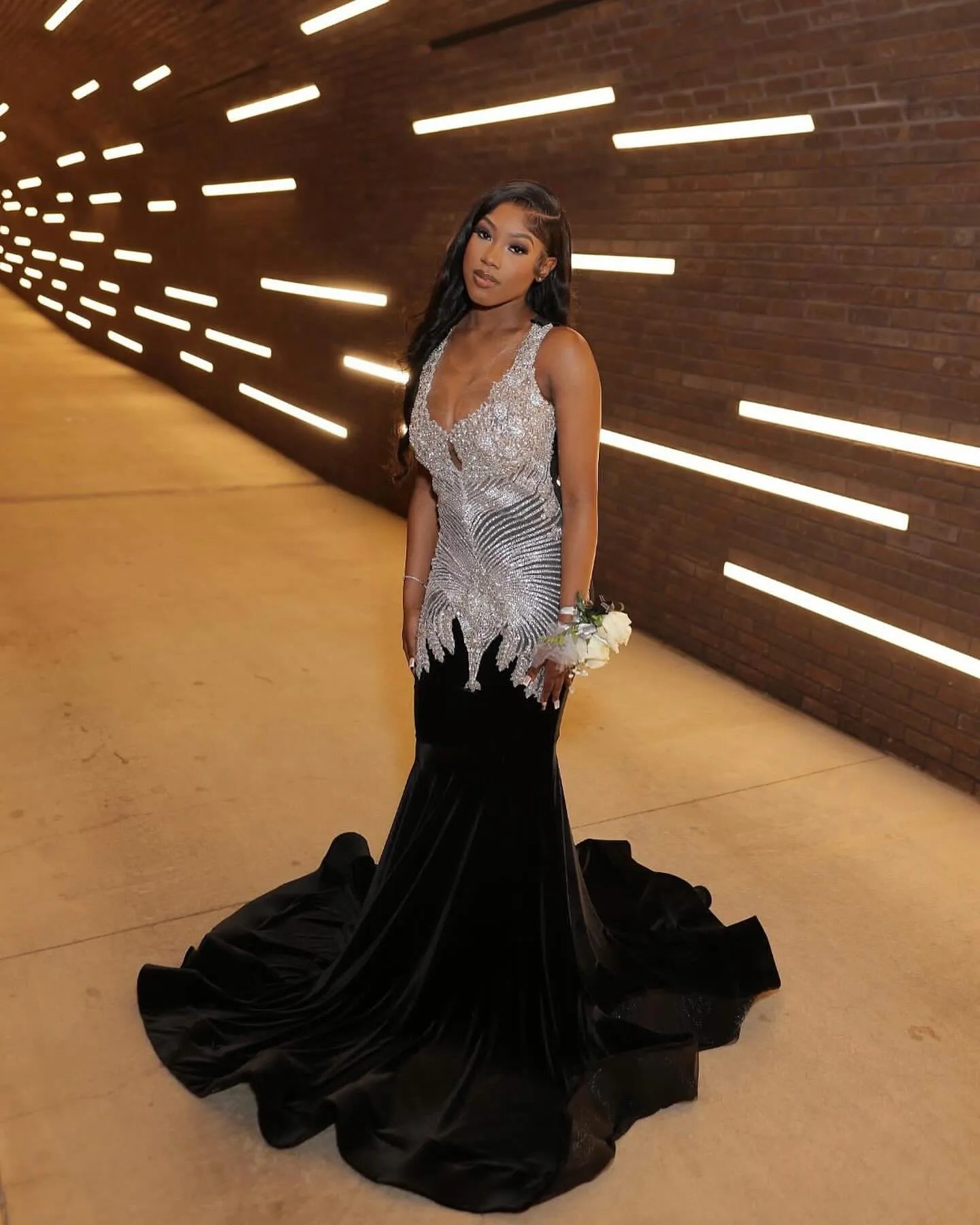 Black organza mermaid prom dress with beaded top and backless sweep train  for African formal events from Dhgate Prom Dresses - price 414.39