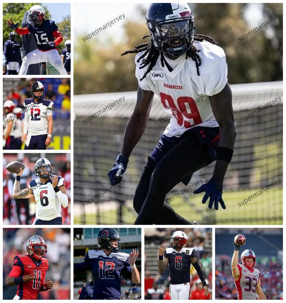 2024 Jerseys de football Roughnecks Nick Holley Marqueston Huff Blake Jackson Jerremiah Johnson Tejan Koroma Drew Lewis Kahlil Lewis Caushaud Lyons Ryheem Malone