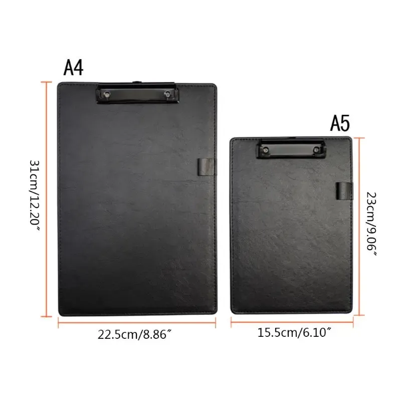 PU PETH A4 A5 File Paper Clip Board Writting Pad Cartella Porta del documento con cancelleria della scuola per uffici a penna