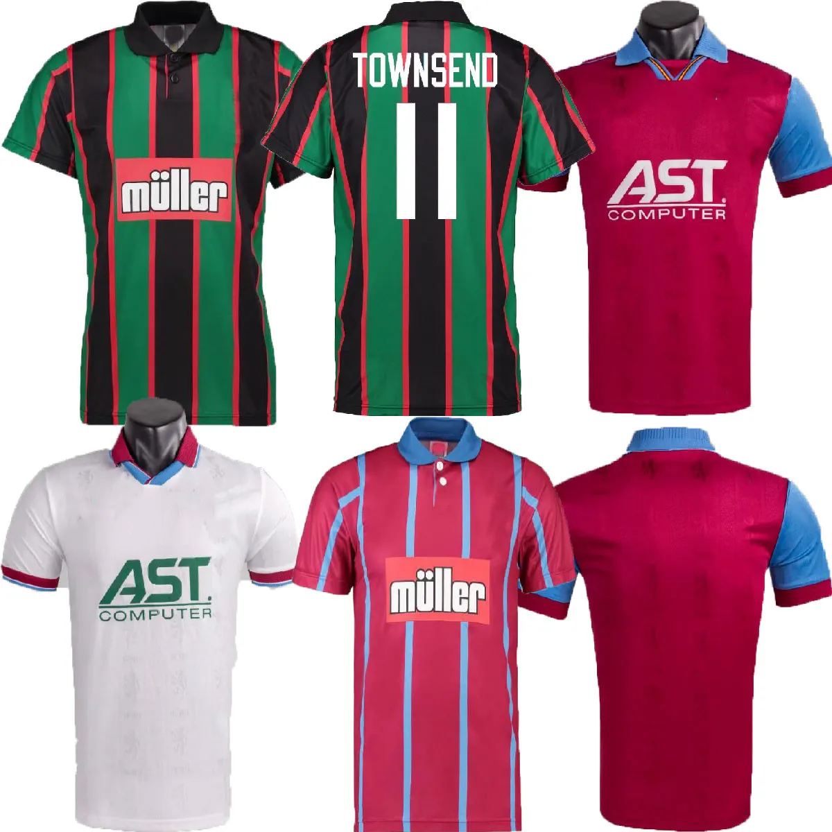 Retro 1982 1980 1981 1988 1995 1993 Maglie da calcio Rotterdam Peter Des Bremner Tony Morley Gary Shaw Shirt Football Atkinson Yorke Uniforme Calco