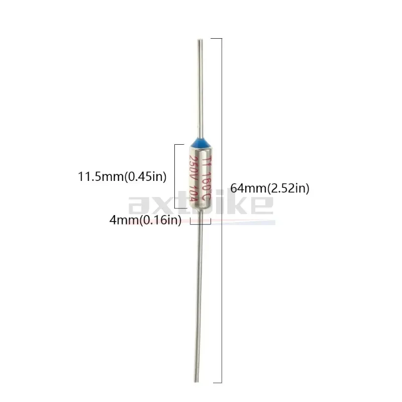 Fusibili Termici 130°C 2A 250V - 5 Pezzi Per Elettrodomestici, Protezione Sovratemperatura