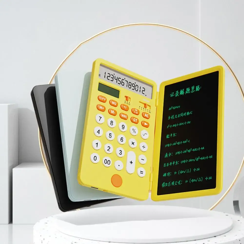 1 Definir calculadora de tablet de caligrafia calculadora de tela transparente de uma tecla Grande exibição Calculadora solar recarregável de energia dupla