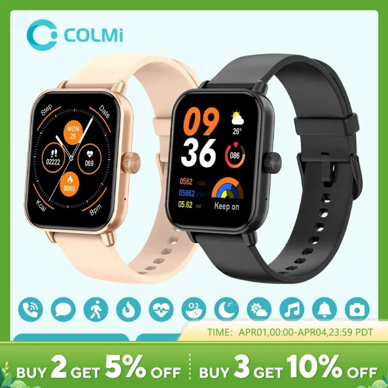 COLMI P81 Voice Calling Smart Watch Ultra 1.9'' HD Screen 24H Health Monitor 100+ Sports Modes 200+ Watch Faces Smartwatch