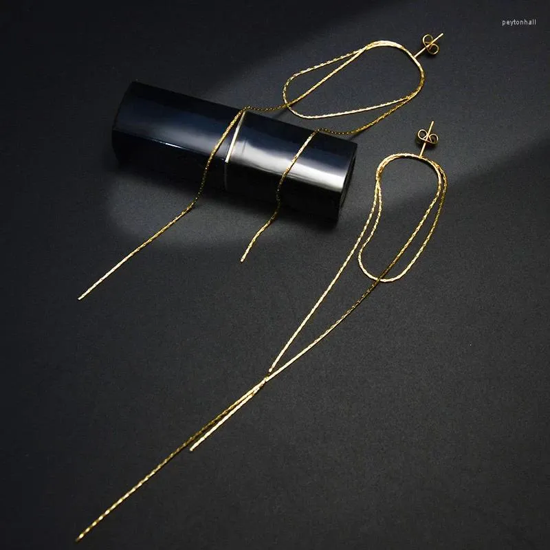 أقراط متدلية Sodrov Stainless Steel Jewelry Flash سلسلة عمودية باردة للإناث BSF238