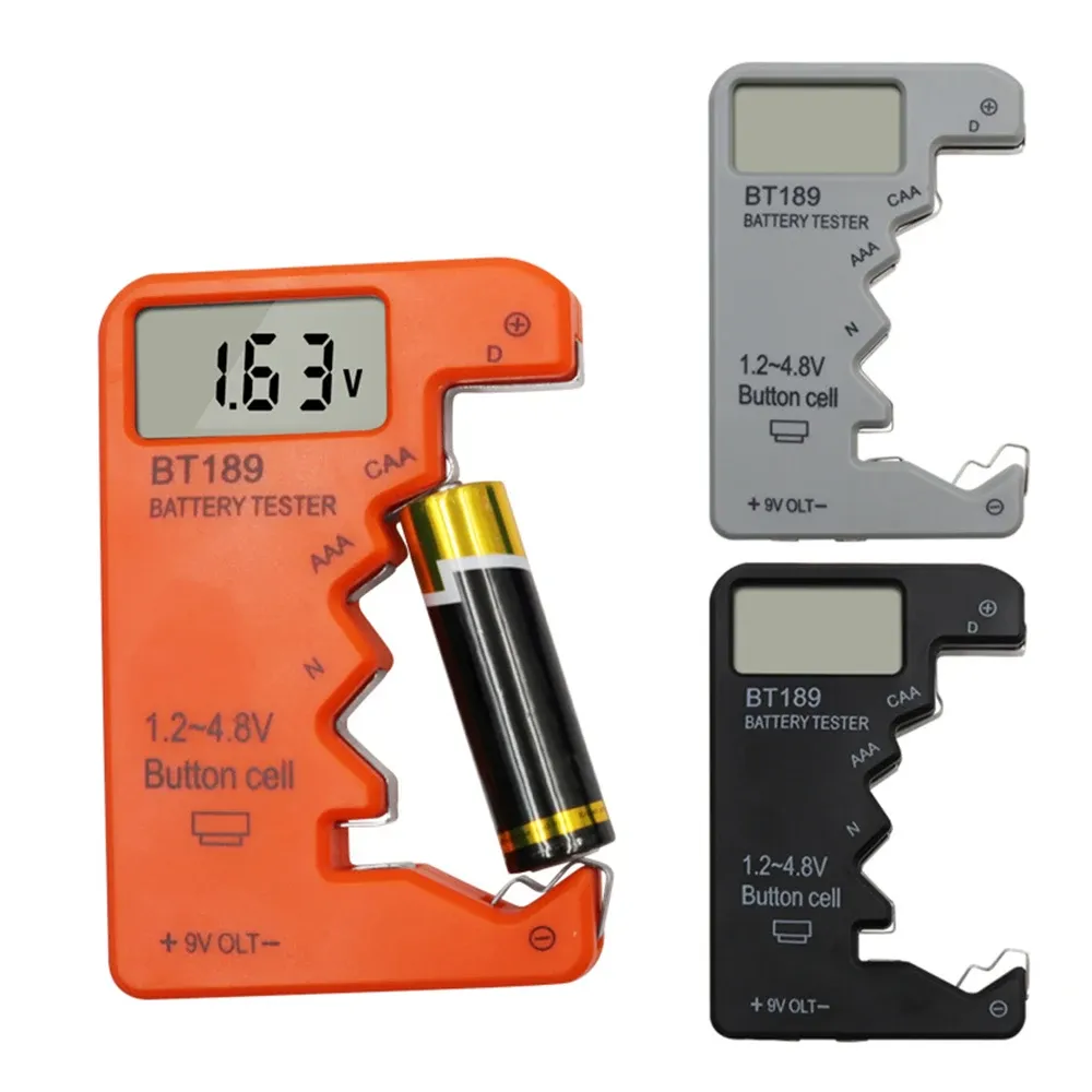 BT189 Batterikapacitetstestare LCD Display Portabel batteritestare litium batteritort batterimynt cell batteritestare