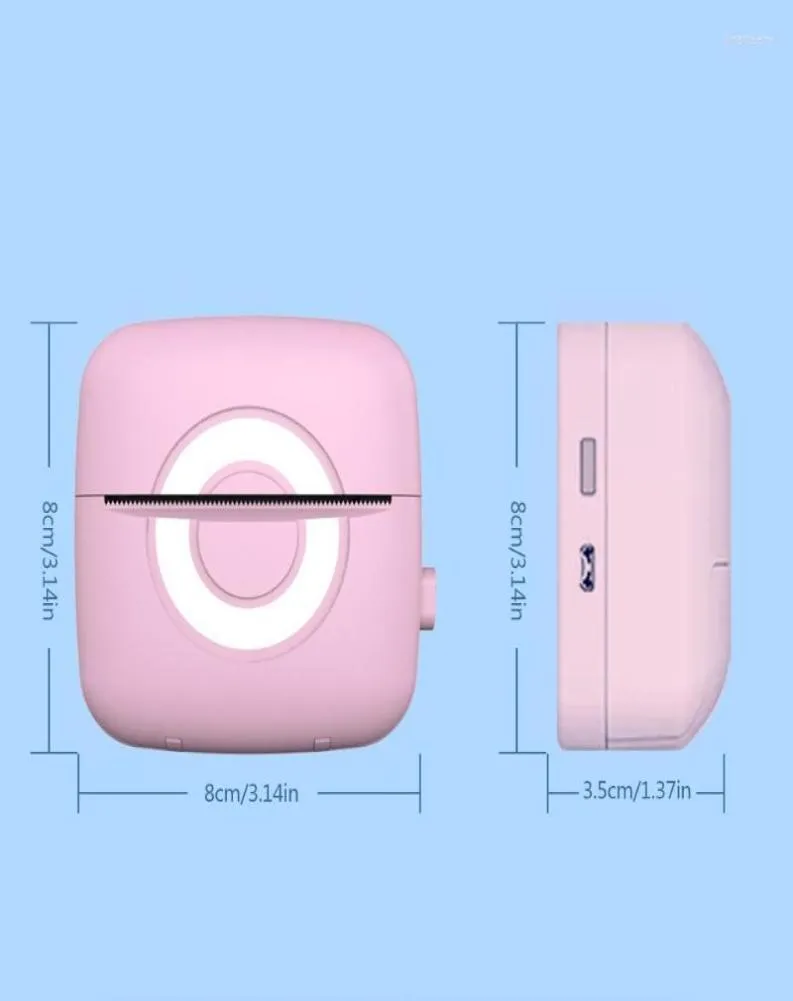 Drukarki 67JA 1 Ustaw drukarkę termiczną przenośny mini Bluetooth Wireless Pocket Pocket Mobile z jedną rolką papieru do etykiety Line 226498815