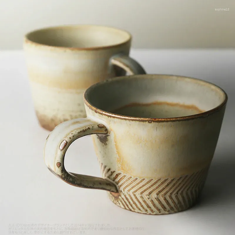 أكواب ستوار كوب القهوة المصنوعة يدويًا زوجين إبداعيين رجعين يابانية فن القدح LB031008