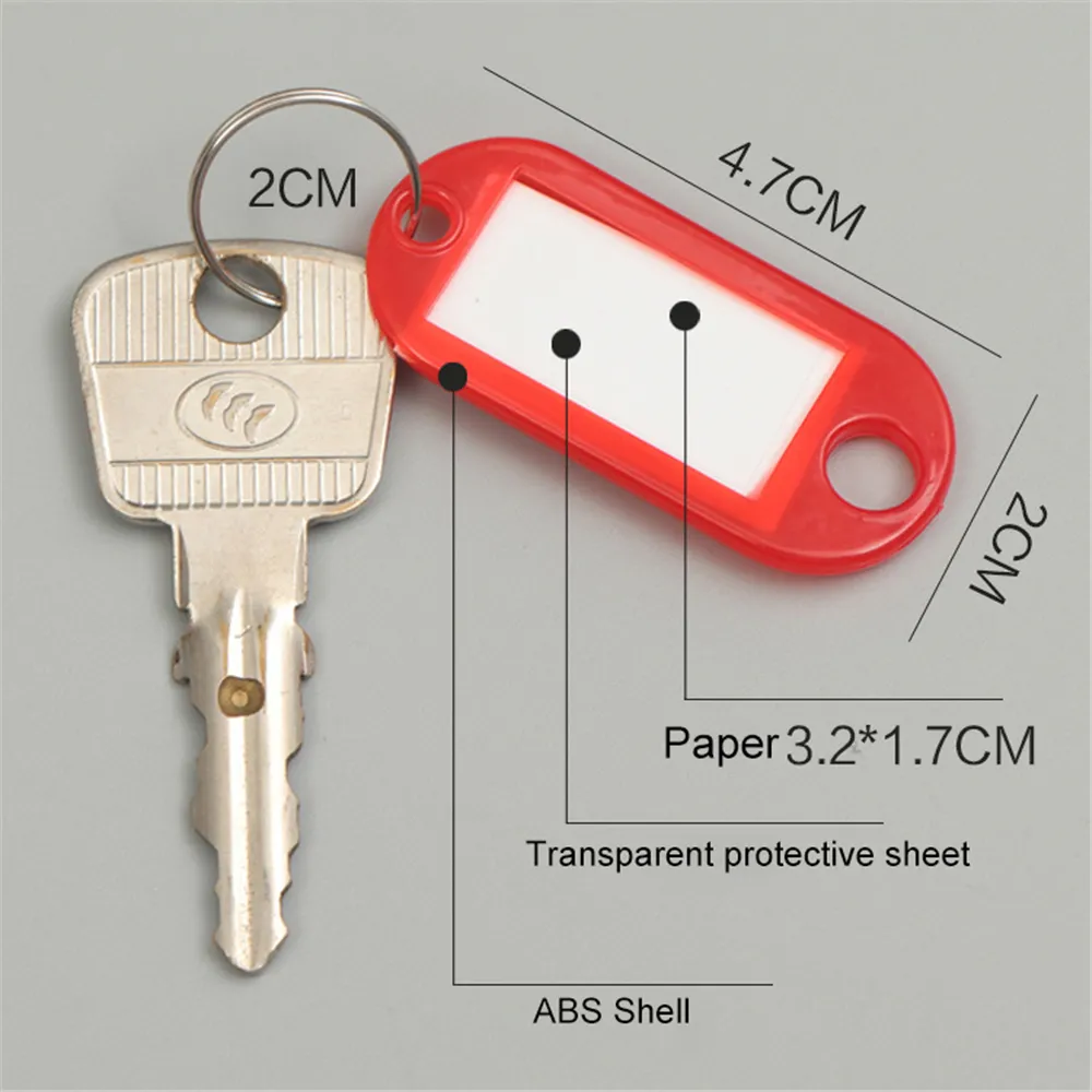 Tags For Keychains Tough Plastic Key Tags Keychains with Split Ring Label Window for Key ...