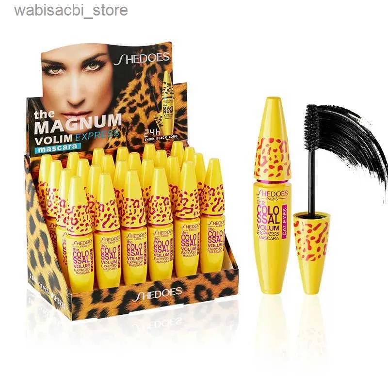 Mascara 24pcs hangar de l'allongement épaississant des cils plus molles extensions du mascara à caches à feuilleton longue durable L49