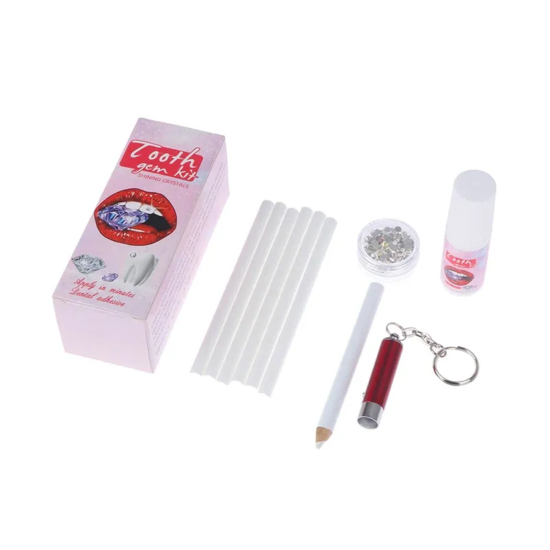 White Tooth Gem Kit Easy DIY Dental Jewelry Set With Curing Light