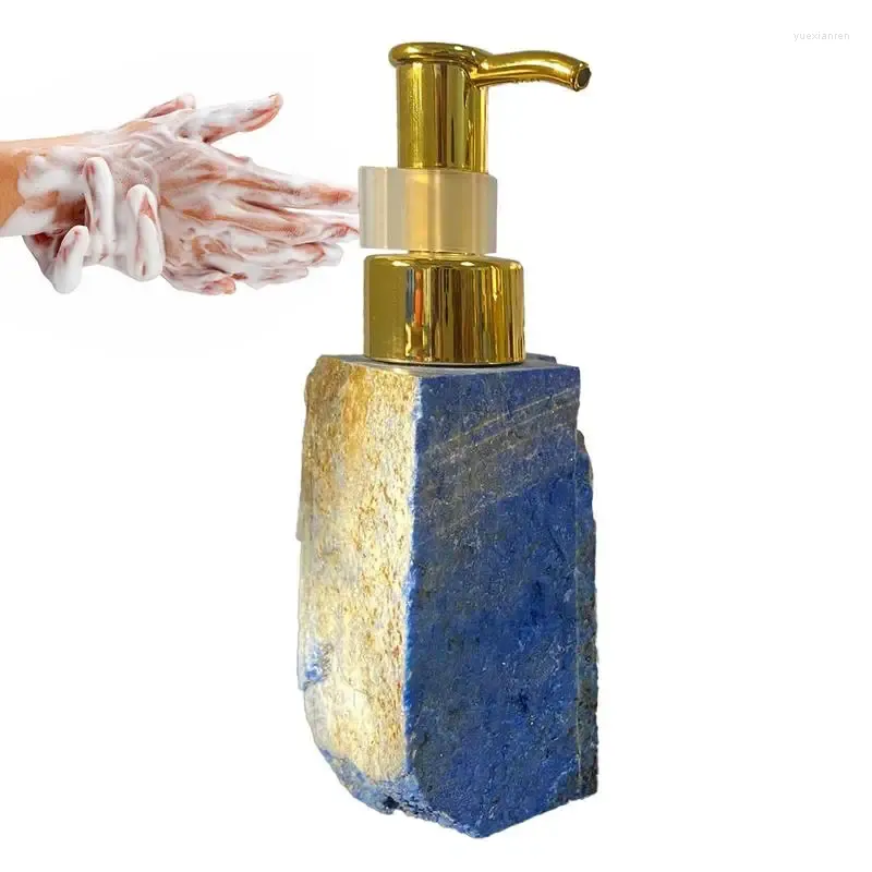 Liquid Soap Dispenser Hand Soapbar For Bathroom Natural Crystal Stone Press Type Lotion Countertop Shower Dispensers