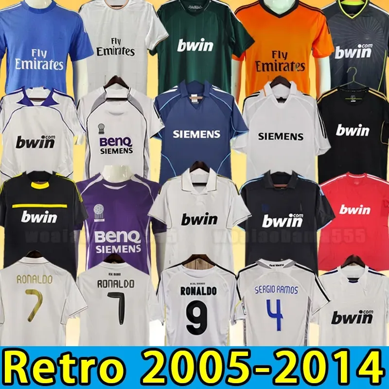 Retro Real Madrids koszulki piłkarskie koszulki piłkarskie guti Ramos Seedorf Carlos Ronaldo Zidane Raul Finały Kaka 05 06 07 08 09 10 11 12 13 14 2005 2006 2011 666 666